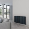 Carisa Tallis Mirror 600 x 1190mm Anthracite Designer Aluminium Radiator