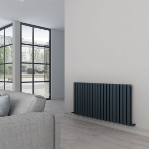 Carisa Tallis Double 600 x 1190mm Anthracite Designer Aluminium Radiator