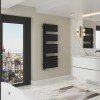 Kristiansund 1380 x 500mm Designer Towel Rail - Black