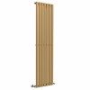 Lulea 1800 x 480mm Metallic Gold Single Flat Panel Vertical Designer Radiator