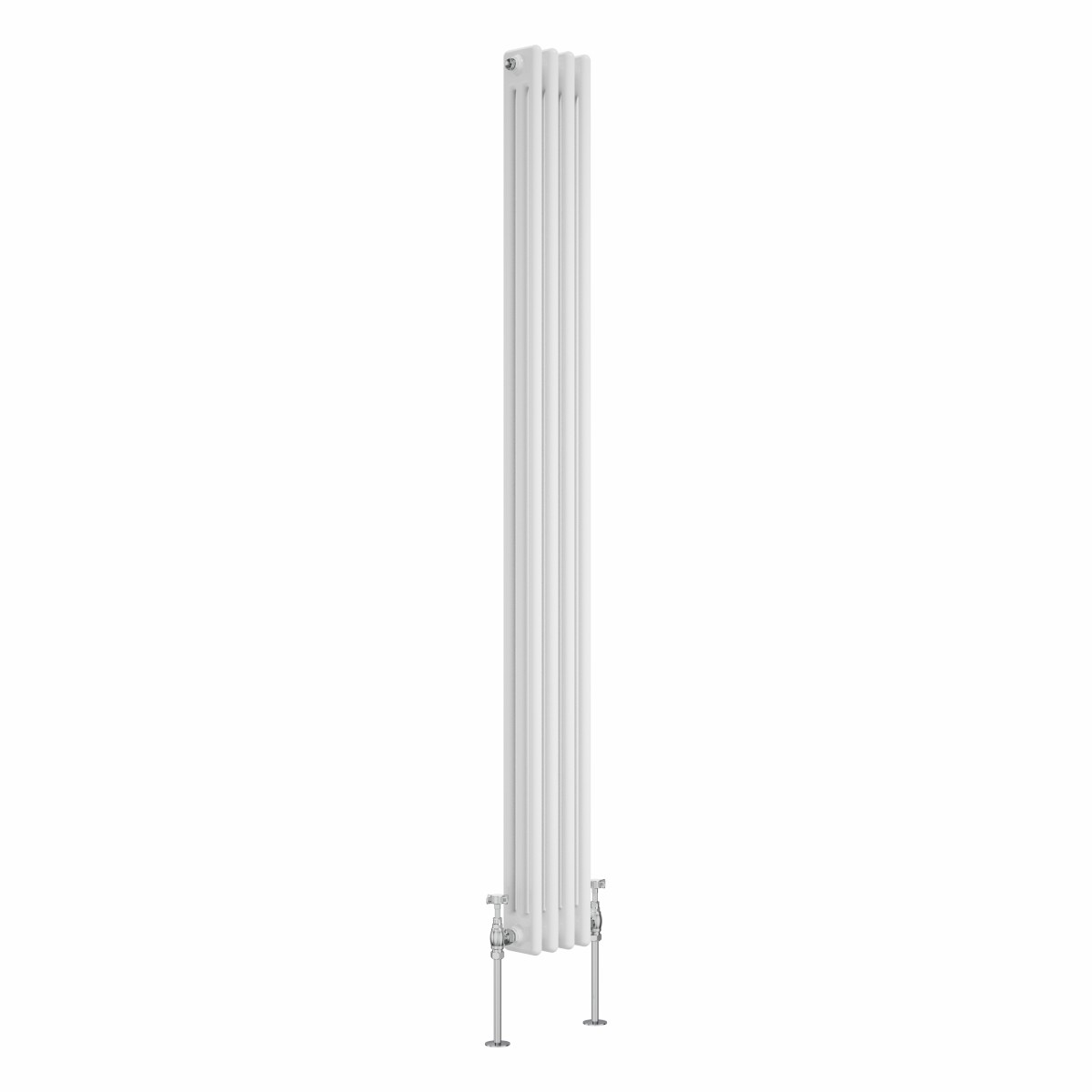 Bern 1800 x 200mm White Triple Column Vertical Traditional Radiator