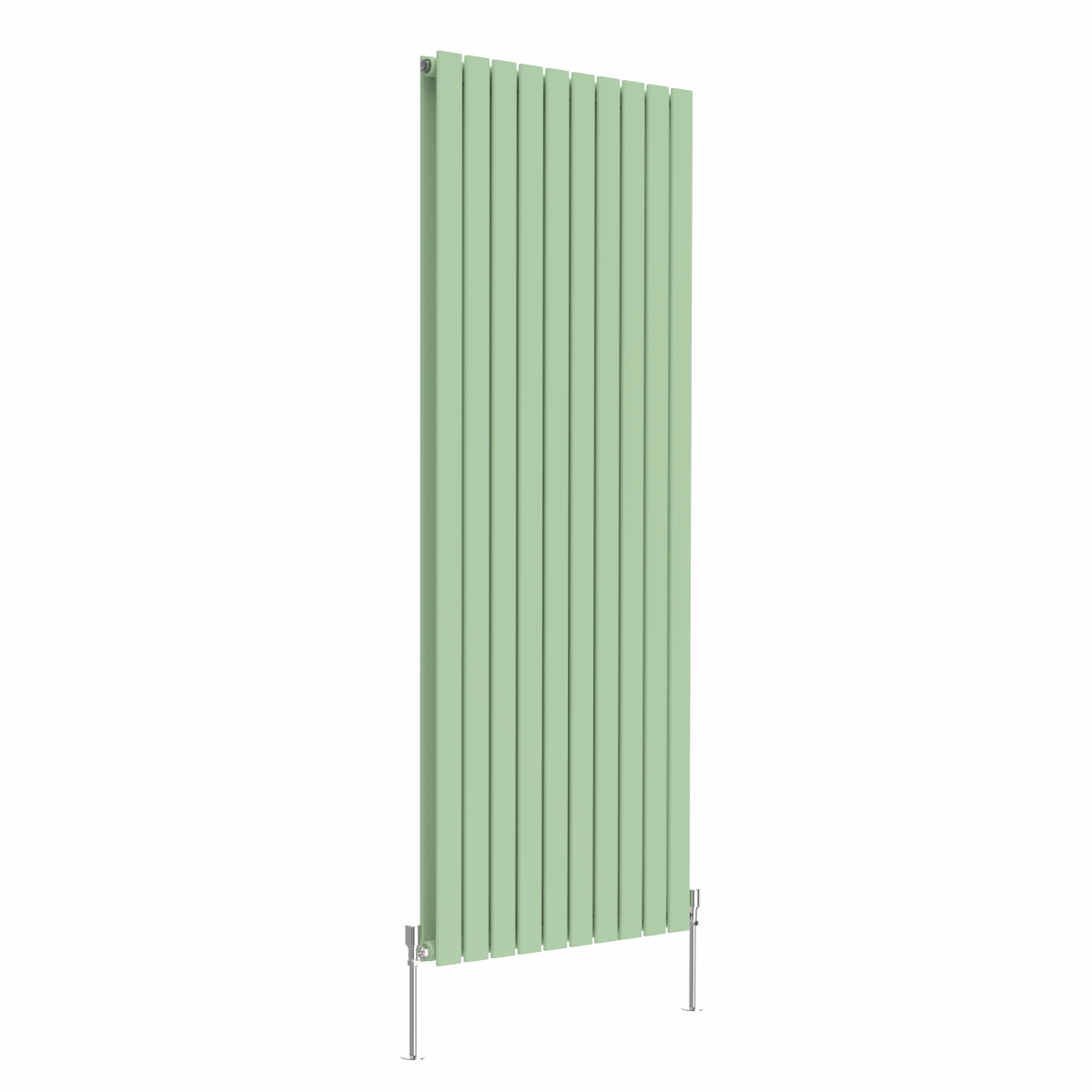 Karlstad 1800 x 682mm Pastel Green Double Flat Panel Vertical Designer Radiator