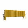Bern 300 x 1190mm Traditional Zinc Yellow Horizontal Four Column Radiator