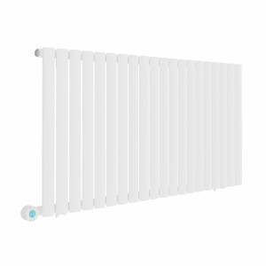 Norden 600 x 1181mm White Horizontal Oval Tube Wifi Electric Radiator - 1000W