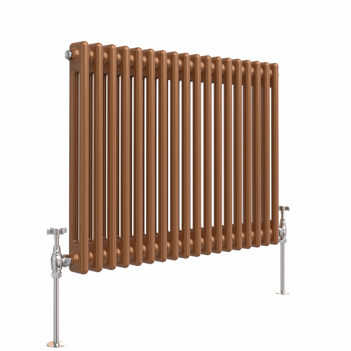 Bern 600 x 830mm Metallic Bronze Double Horizontal Column Radiator