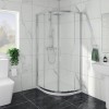 Ennerdale - 900 x 760mm Offset Quadrant Shower Enclosure - Chrome (Reversible Left/Right)