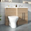 Calm Oak Right Hand Combination Vanity Unit with Rak-Resort Toilet & Soft Close Seat & Concealed Cistern - 1100mm