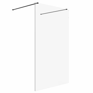 Wasdale 1200mm Black Walk Through Wet Room Screen