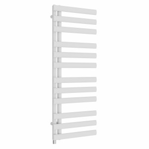 Kongsberg 1200 x 450mm White Simple Electric Towel Rail