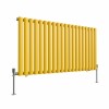 Norden 600 x 1181mm Zinc Yellow Single Horizontal Oval Column Designer Radiator