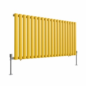 Norden 600 x 1181mm Zinc Yellow Single Horizontal Oval Column Designer Radiator