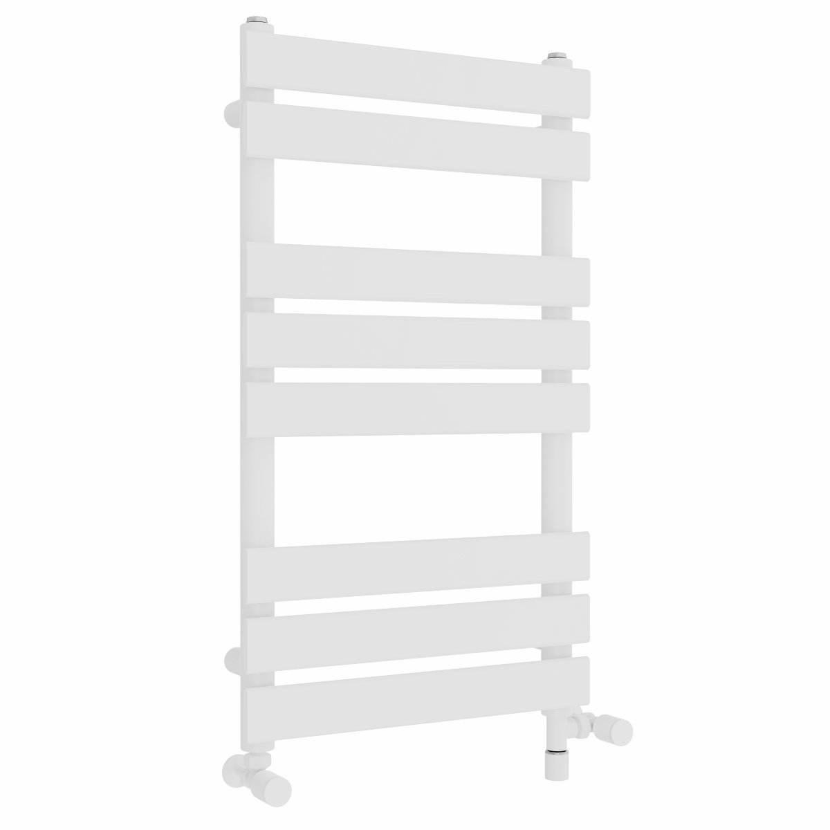 Juva 800 x 450mm Dual Fuel White Flat Panel Simple Electric Heated Towel Rail