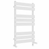 Juva 800 x 450mm Dual Fuel White Flat Panel Simple Electric Heated Towel Rail