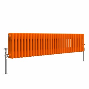 Bern 300 x 1460mm Bright Orange Triple Horizontal Column Radiator