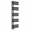 Koli 1600 x 450mm Dual Fuel Black Simple Electric Heated Towel Rail