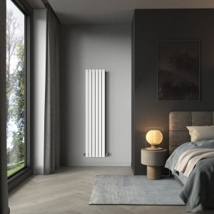 Karlstad 1800 x 410mm White Single Vertical Flat Panel Designer Radiator