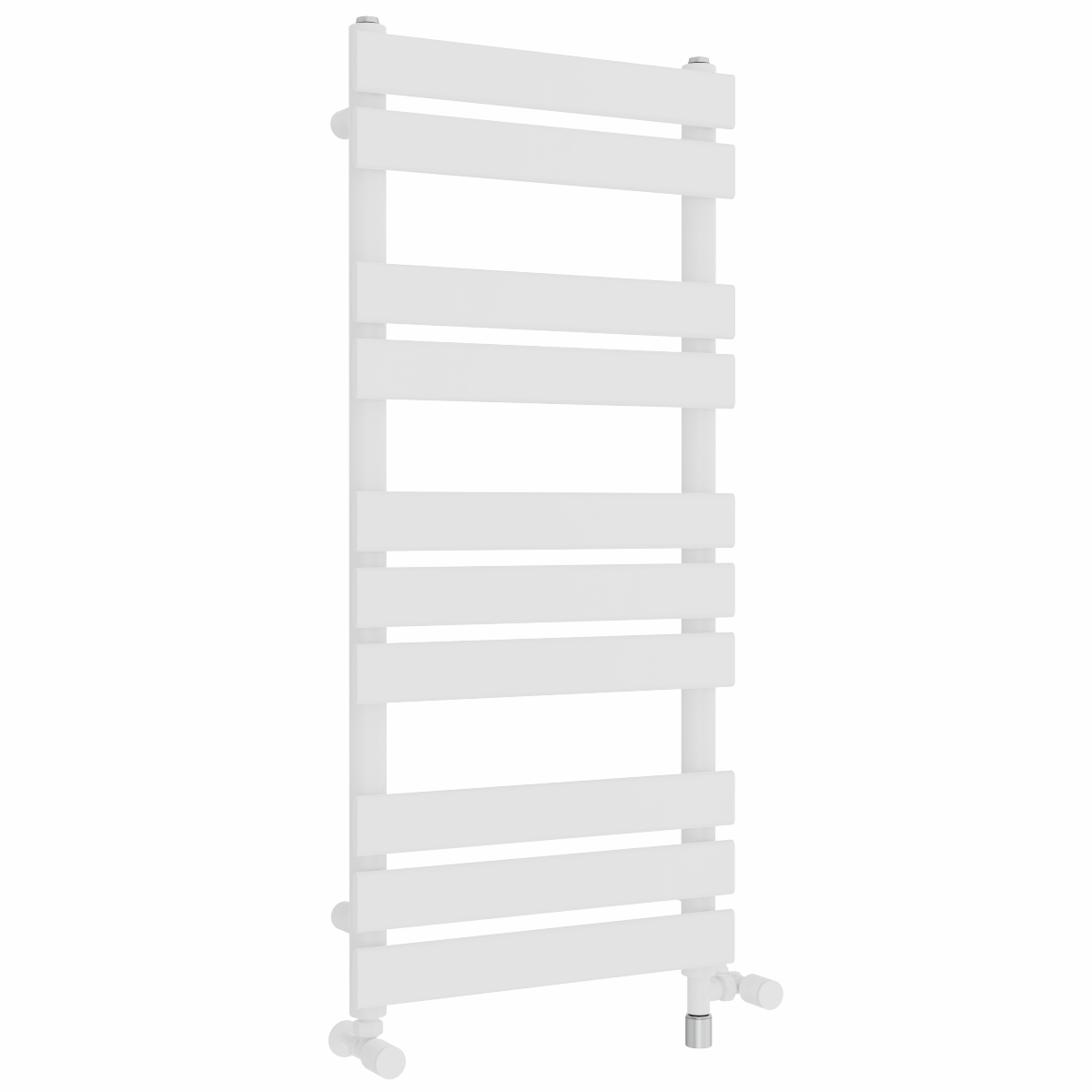 Juva 1000 x 450mm Dual Fuel White Flat Panel Simple Electric Heated Towel Rail