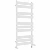 Juva 1000 x 450mm Dual Fuel White Flat Panel Simple Electric Heated Towel Rail