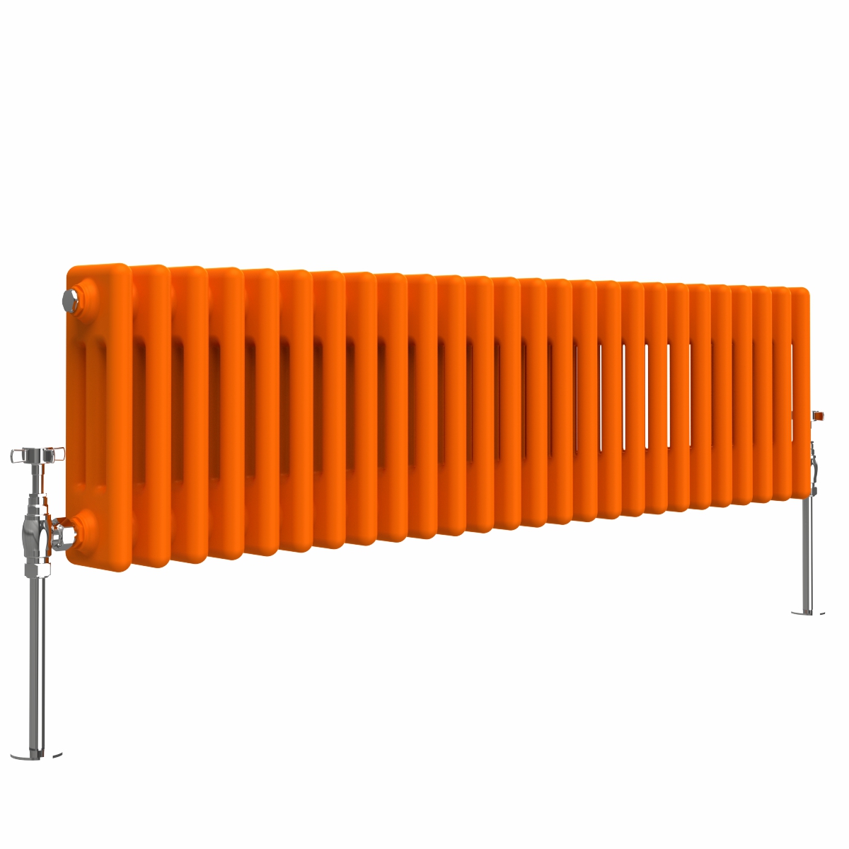 Bern 300 x 1190mm Bright Orange Triple Horizontal Column Radiator