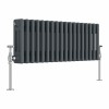 Bern 300 x 830mm Anthracite Triple Column Horizontal Traditional Radiator