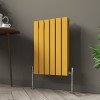 Karlstad 600 x 410mm Zinc Yellow Double Horizontal Flat Panel Designer Radiator