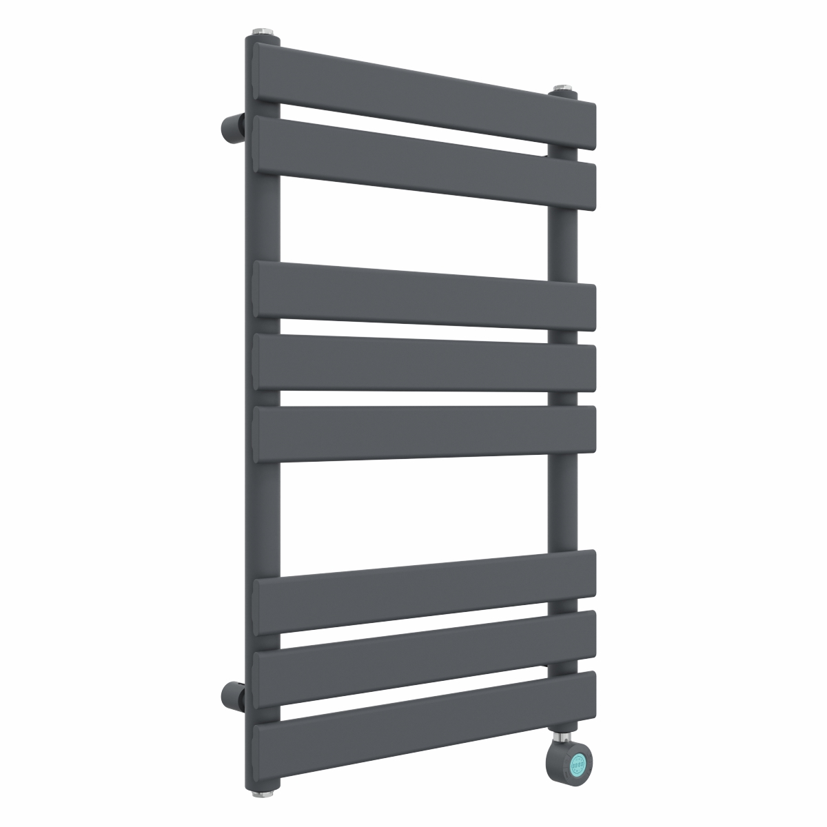 Juva 800 x 500mm Sand Grey Flat Panel Thermostatic Touch Control Electric Heated Towel Rail