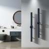 Carisa Otto Single 1200 x 75mm Anthracite Designer Aluminium Electric Radiator