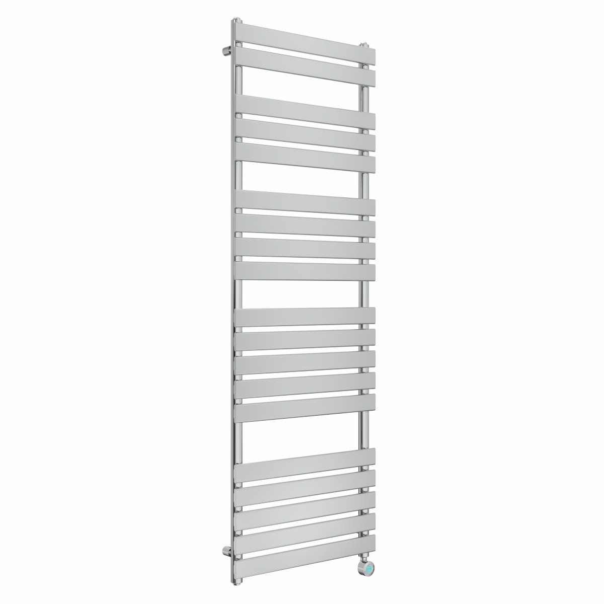 Juva 1800 x 600mm Chrome Flat Panel Thermostatic Touch Control Electric Heated Towel Rail