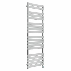 Juva 1800 x 600mm Chrome Flat Panel Thermostatic Touch Control Electric Heated Towel Rail