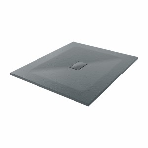 Terra - 1200x1000mm Slate Effect Rectangle Shower Tray Anthracite