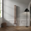 Bern 1800 x 200mm Black Copper Double Column Vertical Traditional Radiator