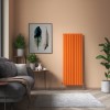 Karlstad 1800 x 682mm Bright Orange Double Flat Panel Vertical Designer Radiator