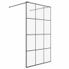 Wasdale 1200mm Black Grid Walk Through Wet Room Screen