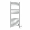Fjord 1200 x 500mm Curved Chrome HEC Thermostatic Electric Heated Towel Rail