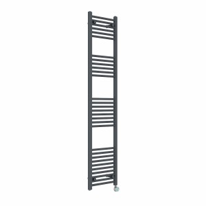 Bergen 1800 x 400mm Straight Anthracite Thermostatic Touch Control Electric Heated Towel Rail