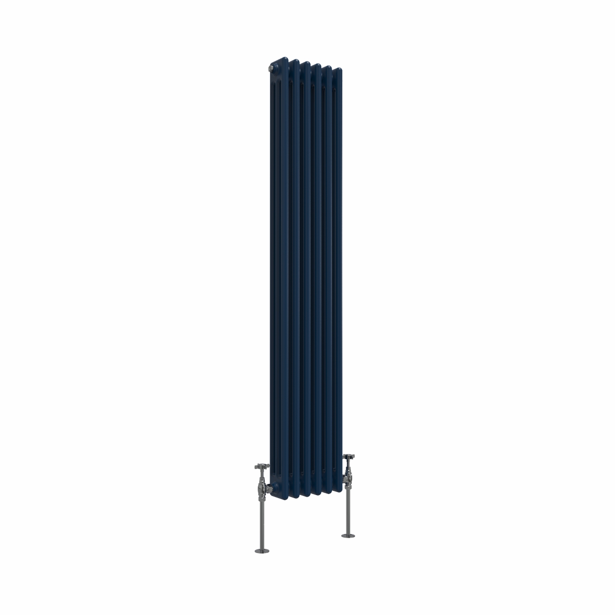 Bern 1500 x 290mm Sapphire Blue Triple Column Vertical Traditional Radiator