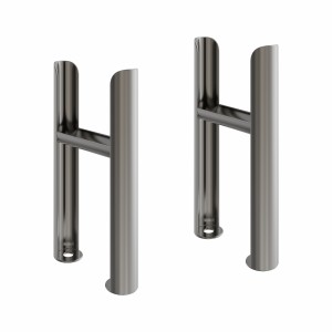 Bern Traditional Triple Column Radiator Feet - Raw Metal