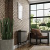 Bern 600 x 830mm Raw Metal Four Column Horizontal Traditional Radiator