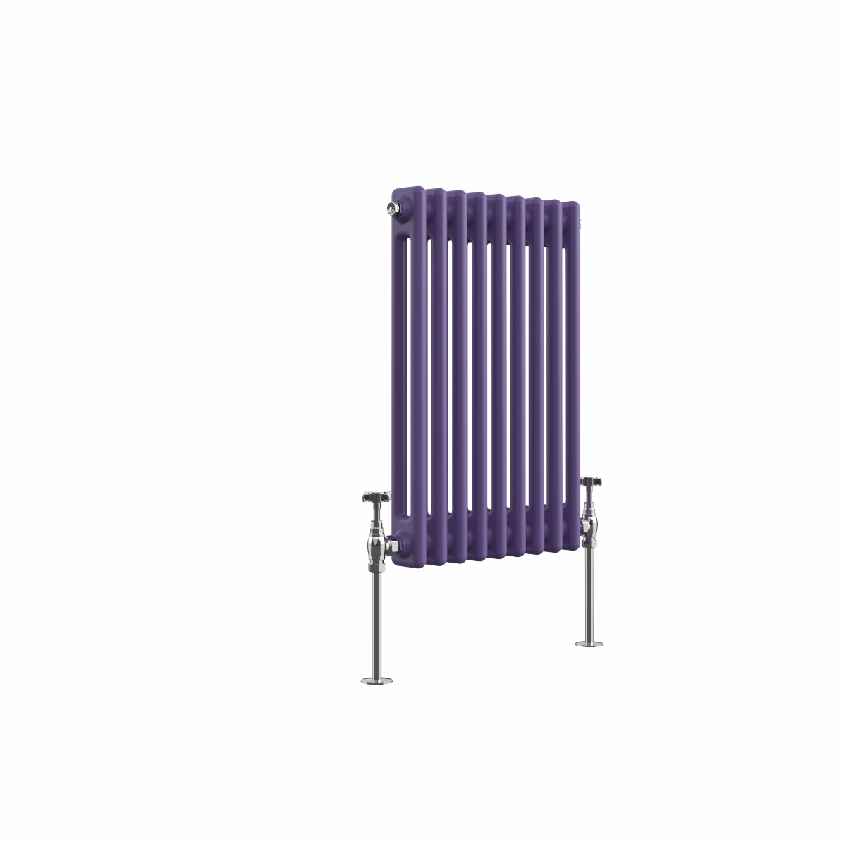 Bern 600 x 425mm Elegant Purple Double Column Horizontal Traditional Radiator