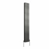 Karlstad 1800 x 274mm Black Silver Double Vertical Flat Panel Designer Radiator