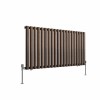 Norden 600 x 1181mm Black Copper Single Horizontal Oval Column Designer Radiator