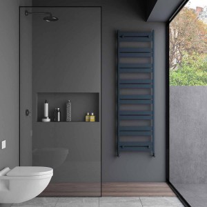 Carisa Ligne 1645 x 480mm Anthracite Designer Aluminium Towel Rail