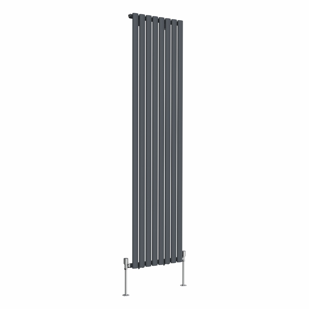 Norden 1800 x 473mm Anthracite Single Vertical Oval Tube Designer Radiator