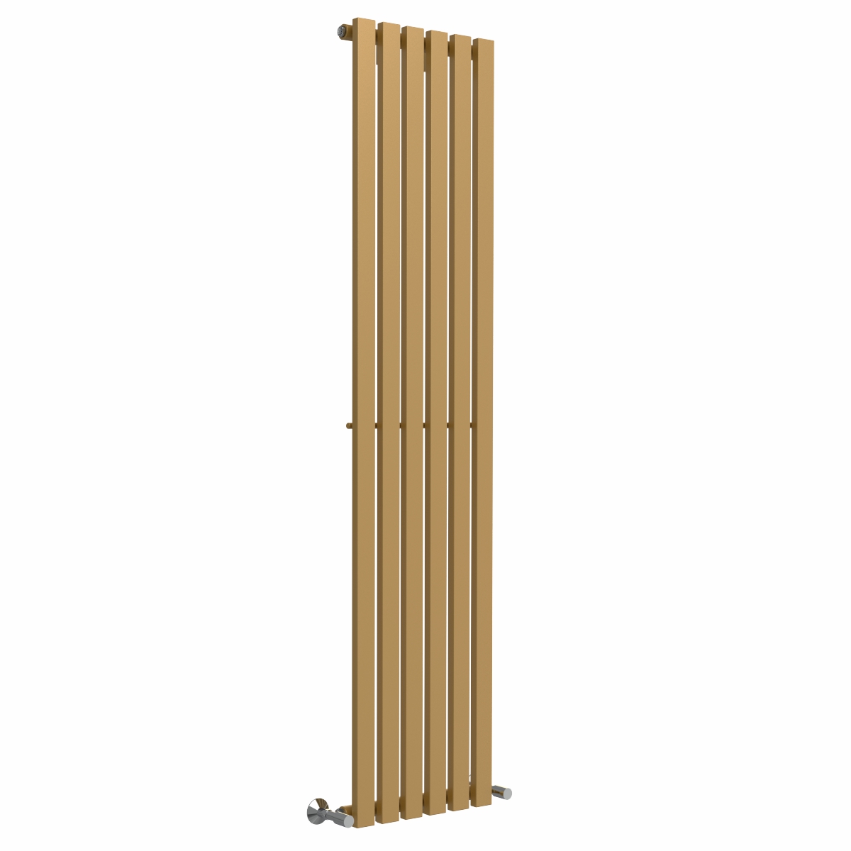 Lulea 1800 x 410mm Metallic Gold Single Flat Panel Vertical Designer Radiator