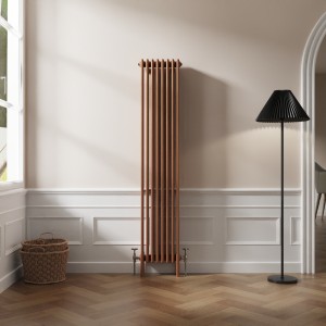 Bern 1800 x 380mm Traditional Metallic Bronze Vertical Four Column Radiator