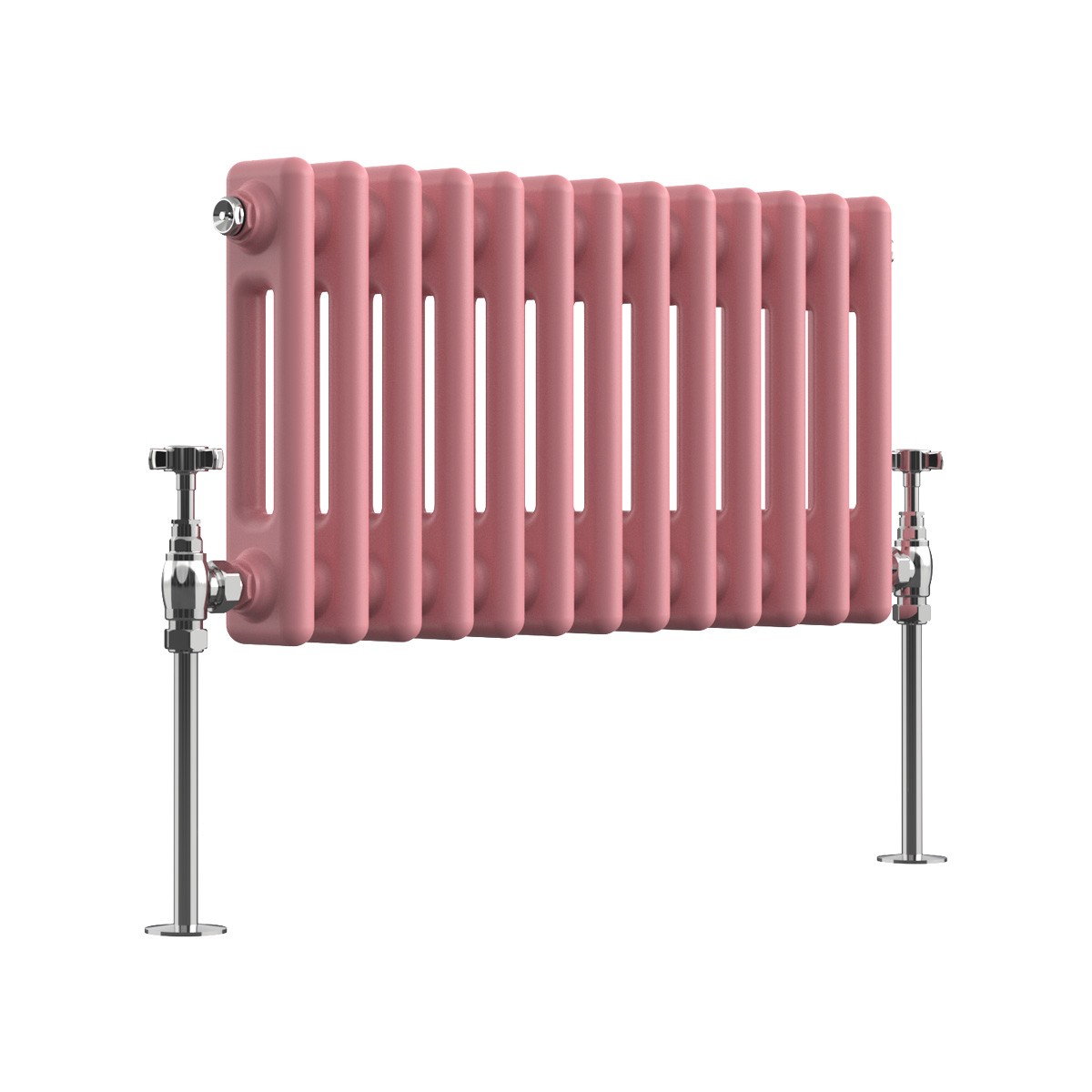 Bern Traditional Rose Clair Pink Horizontal Column Radiator - Choice Of Sizes