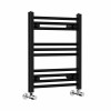 Bergen 600 x 500mm Straight Black Heated Towel Rail
