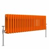 Bern 300 x 1010mm Bright Orange Triple Horizontal Column Radiator