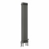 Bern 1500 x 290mm Traditional Raw Metal Triple Vertical Column Radiator