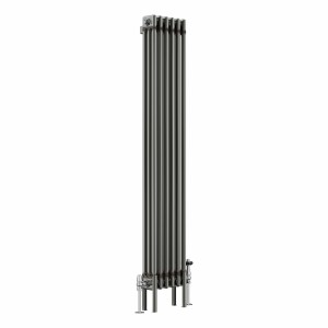 Bern 1500 x 290mm Raw Metal Triple Column Vertical Traditional Radiator